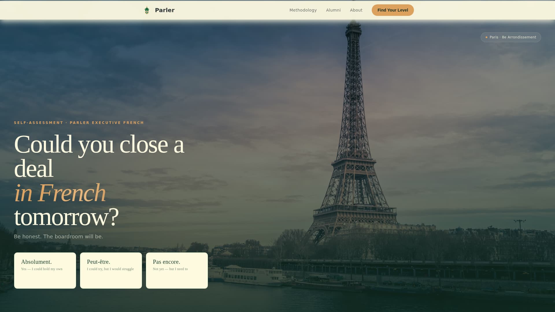 Parler - Precision French Landing Page Template