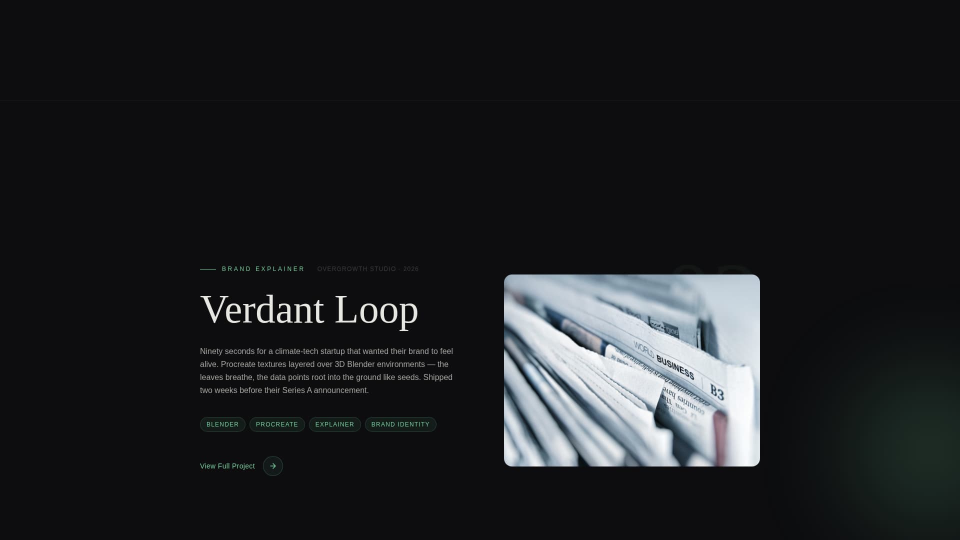 Animate - Immersive Animator Landing Page Template