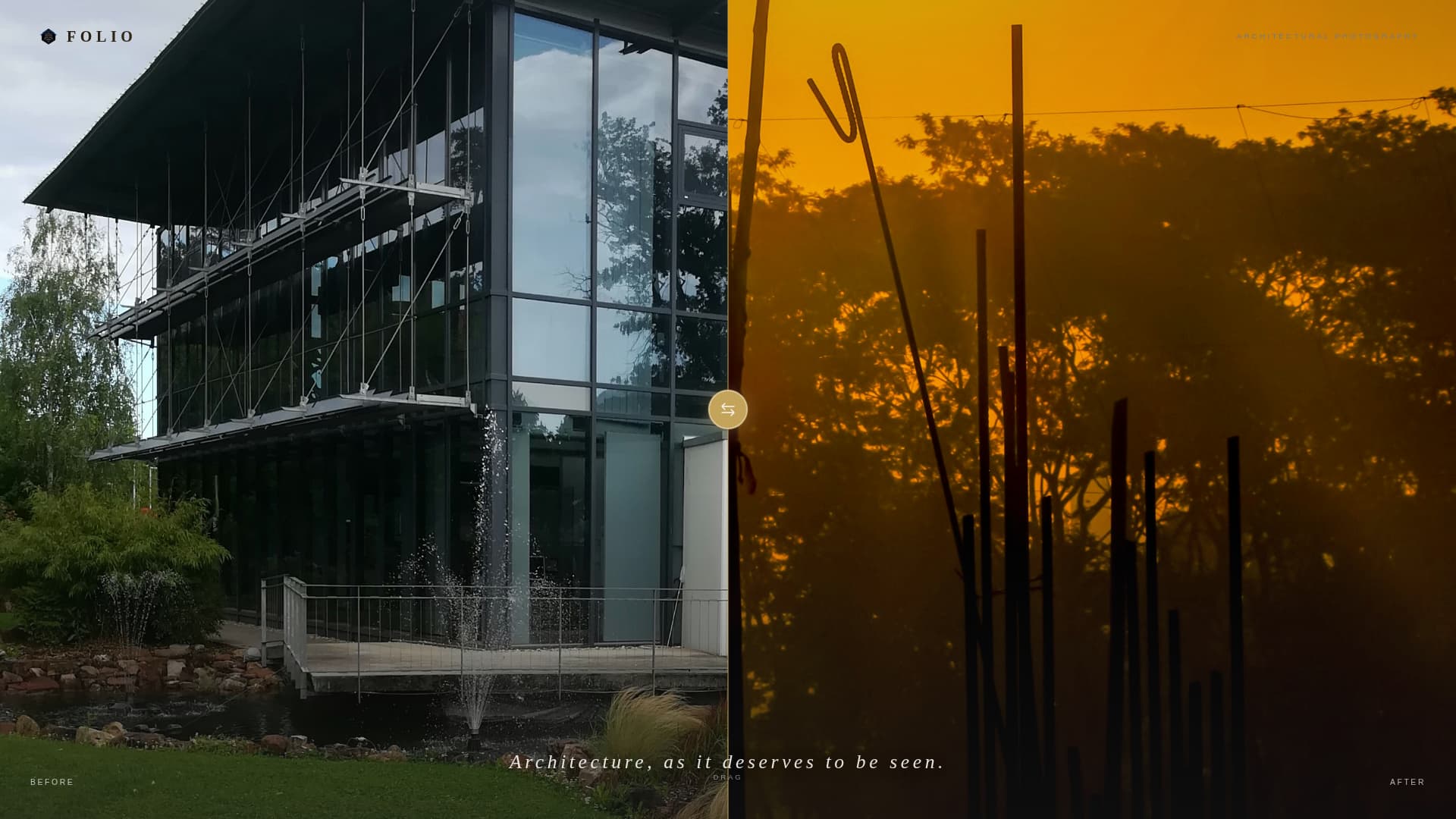 Folio - Immersive Architect Landing Page Template