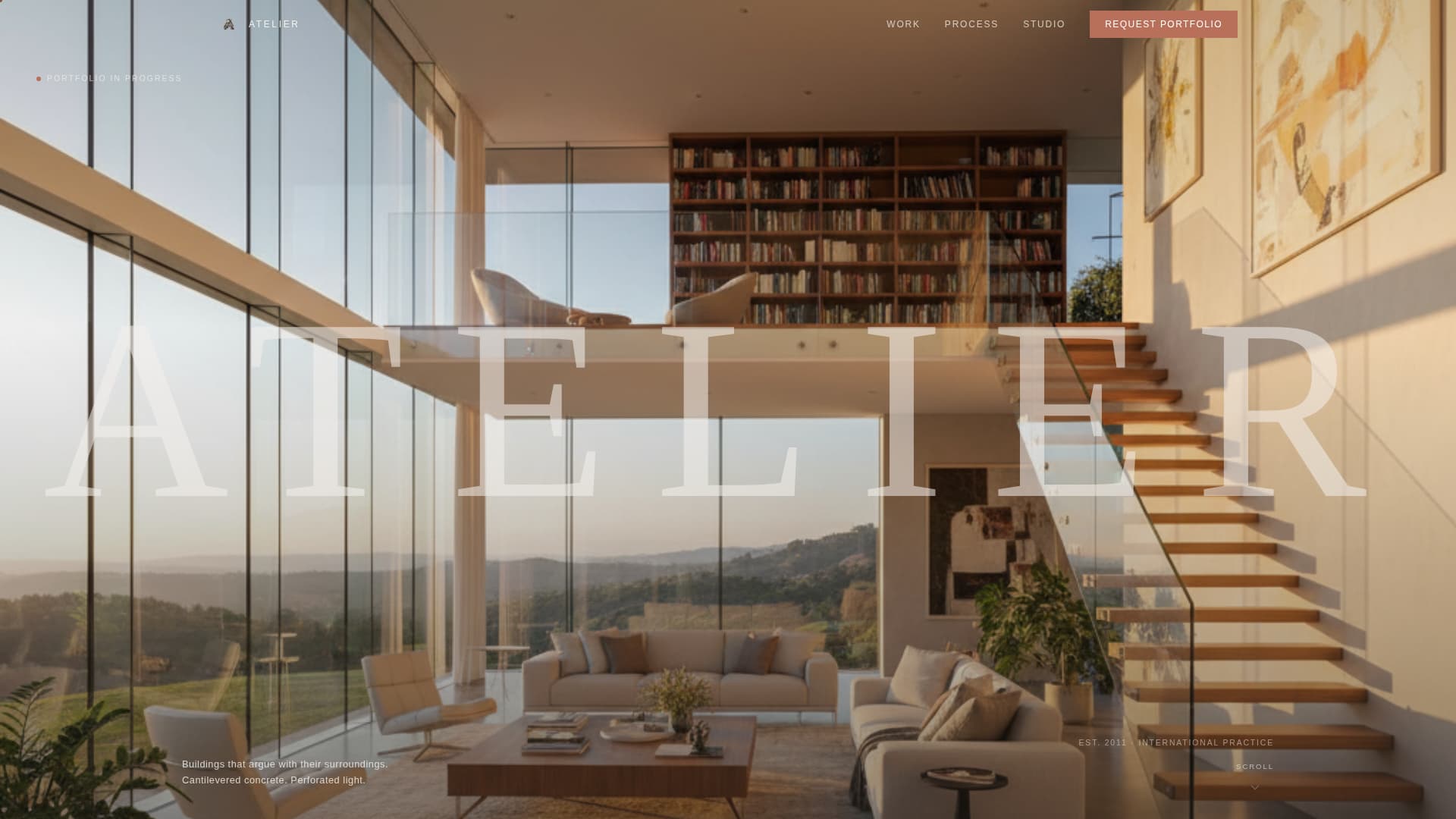 Atelier - Striking Architect Landing Page Template