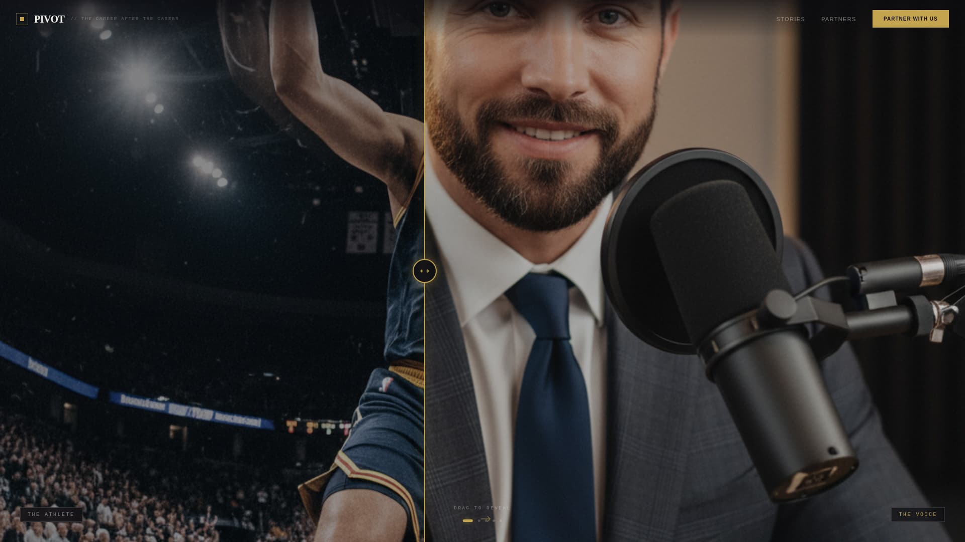 Pivot - Dynamic Athletecareer Landing Page Template
