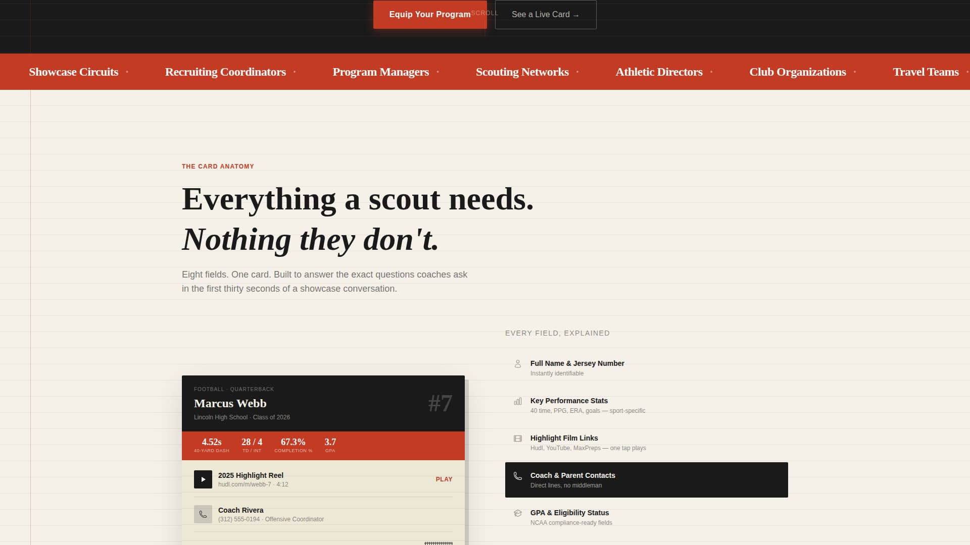 Roster - Powerful Athlete Landing Page Template