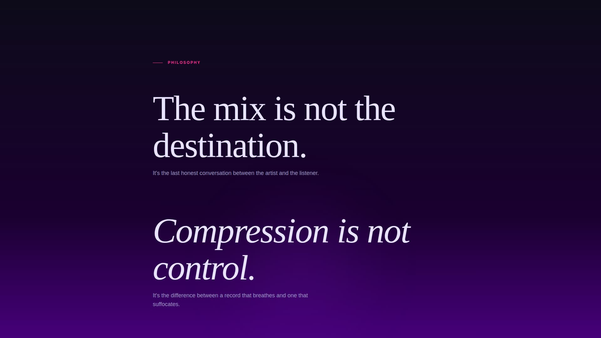 Waveform - Immersive Audioengineer Landing Page Template