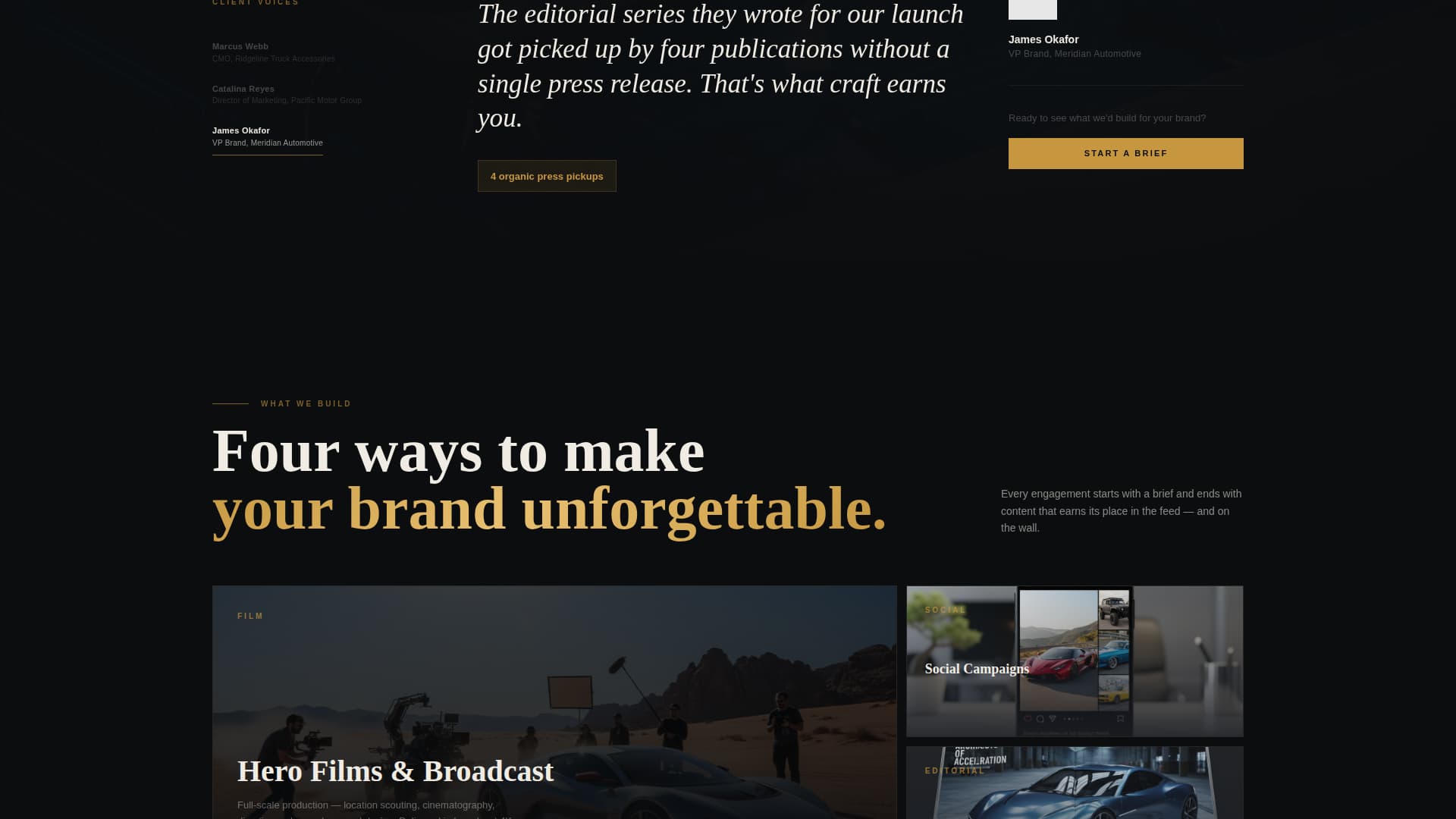 Throttle - Cinematic Automotive Landing Page Template