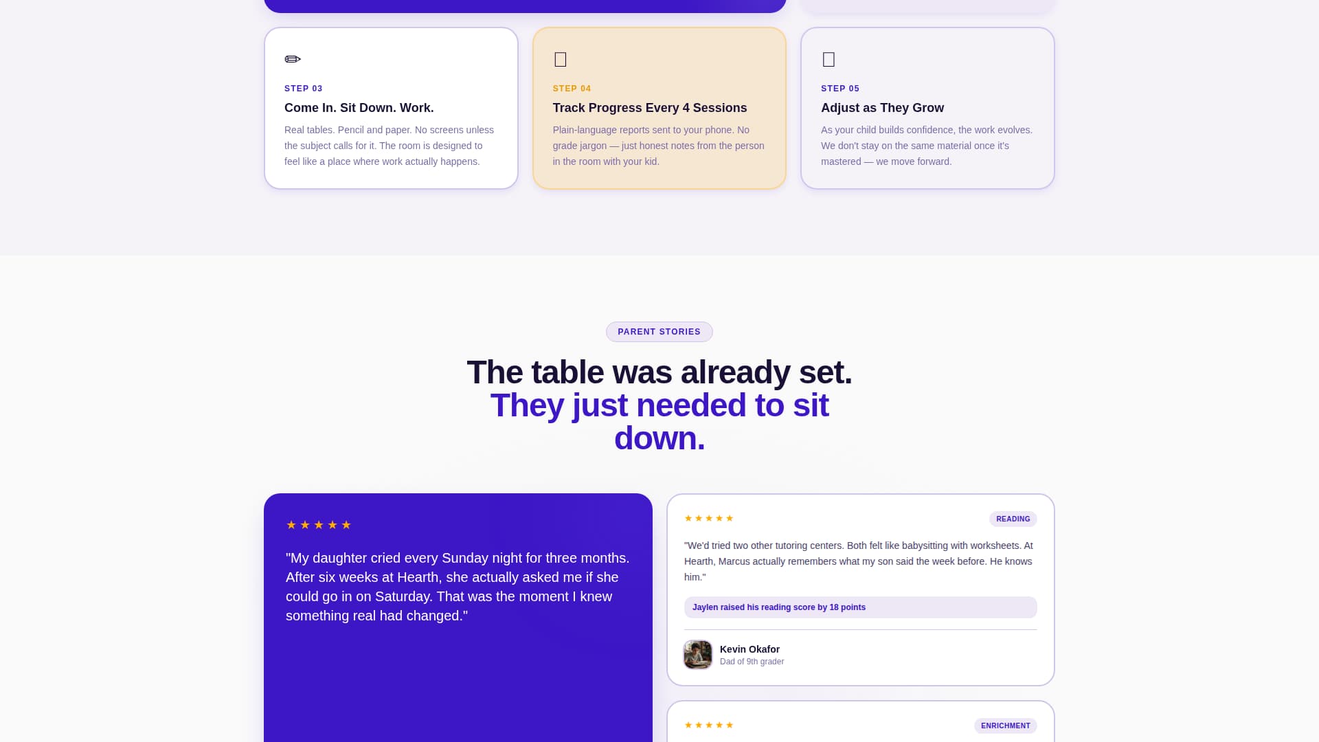 Hearth - Trusted Tutoring Landing Page Template