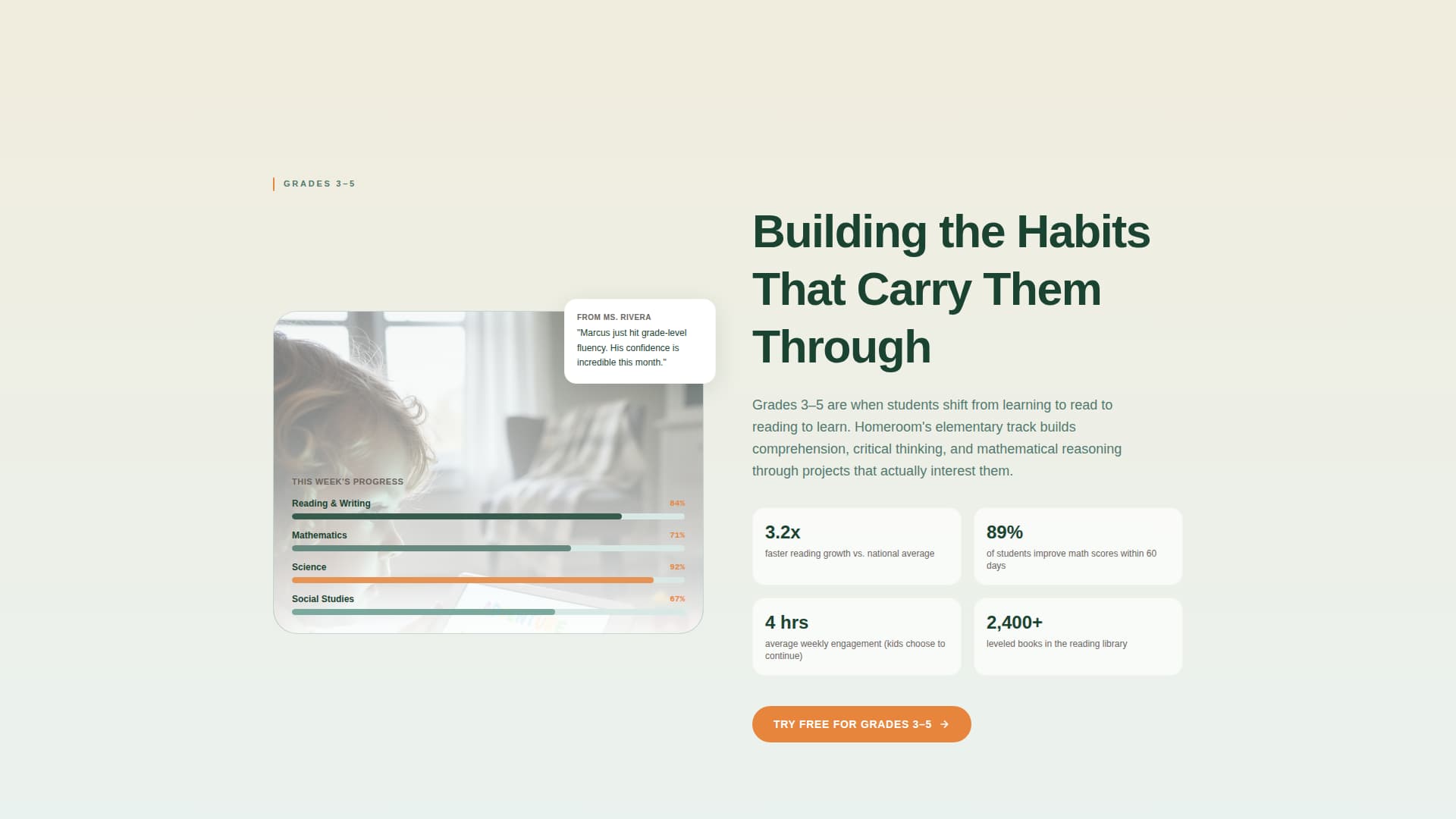 Homeroom - Trusted K12 Landing Page Template