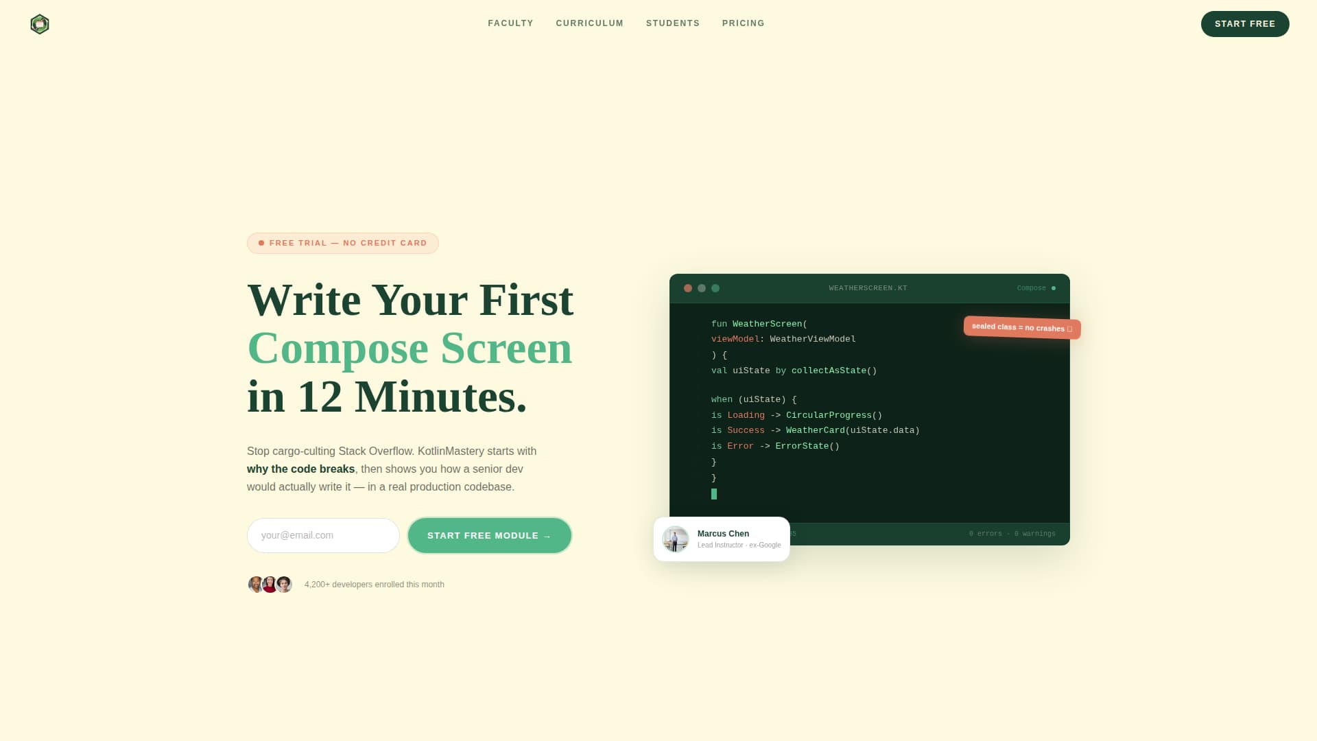 Kotlin - Immersive Android Landing Page Template