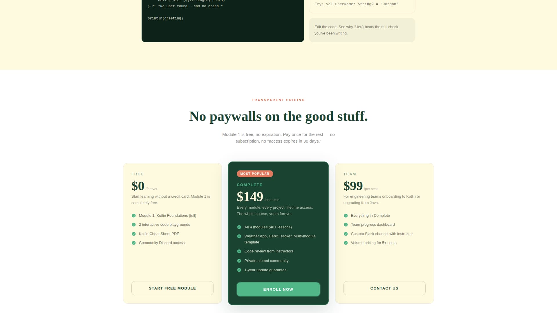 Kotlin - Immersive Android Landing Page Template