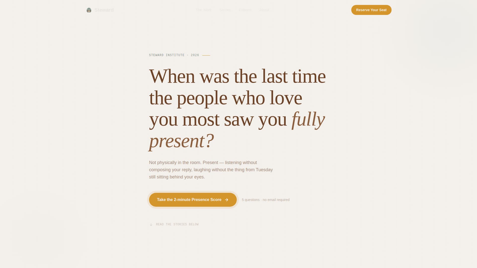 Steward - Transformative Leadership Landing Page Template