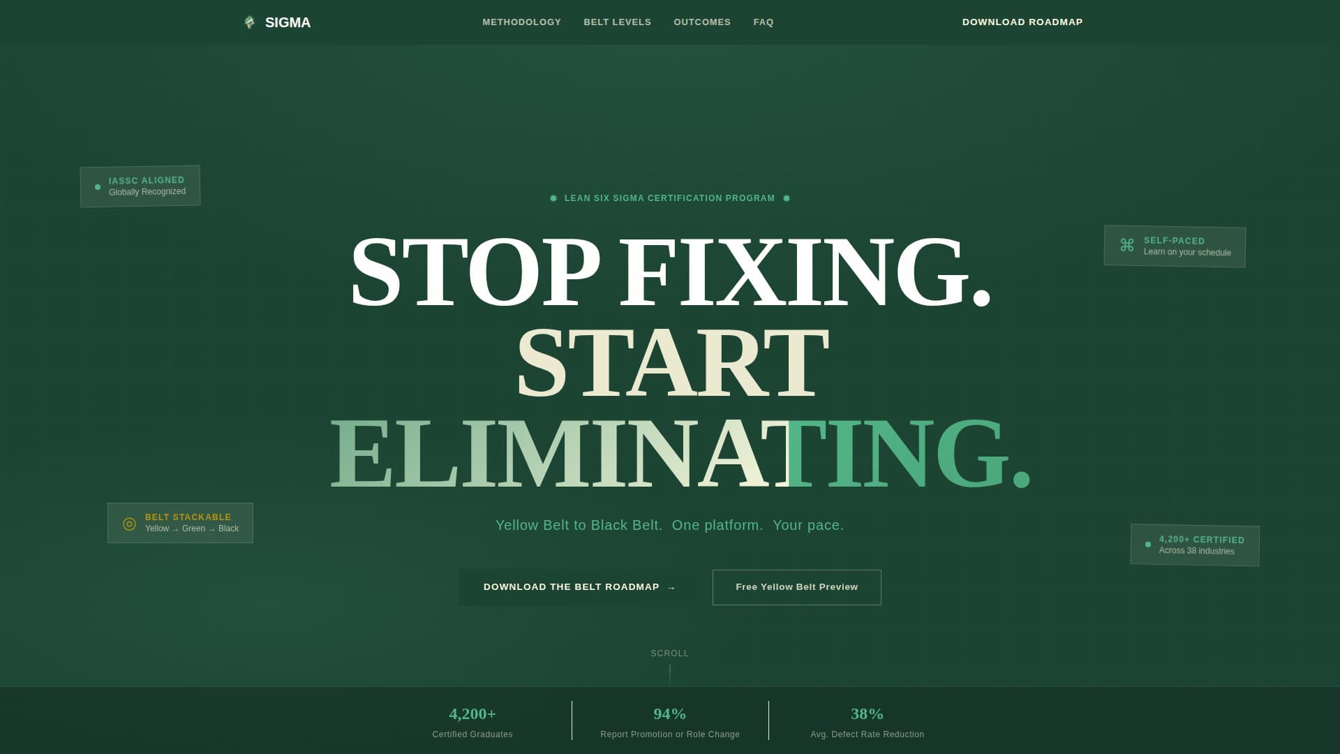 Sigma - Authoritative Lean Six Sigma Landing Page Template