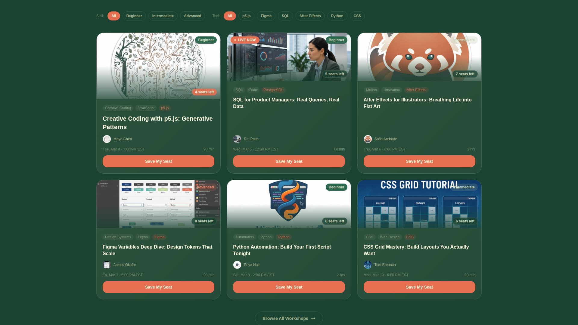 Workshop - Handson Learning Landing Page Template