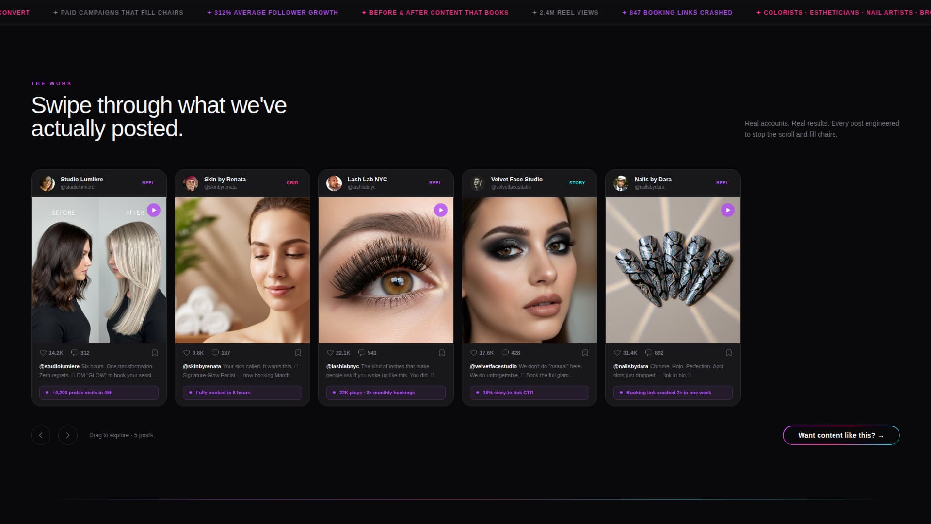 Glow - Luminous Salon Landing Page Template