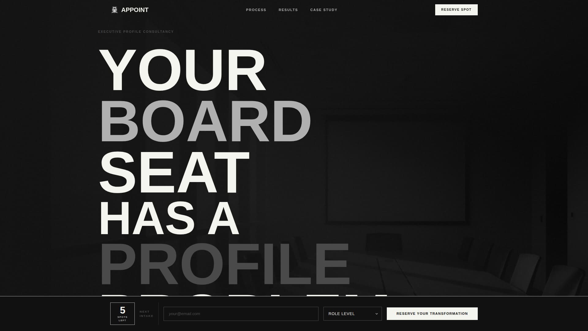 Appoint - Commanding Boardmember Landing Page Template