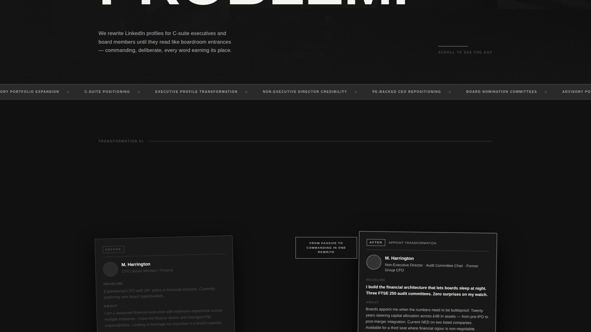 Appoint - Commanding Boardmember Landing Page Template