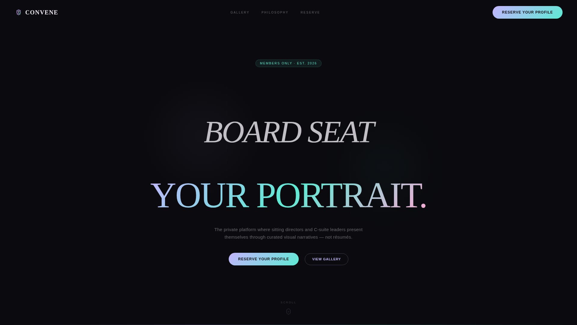 Convene - Prestigious Boardmember Landing Page Template