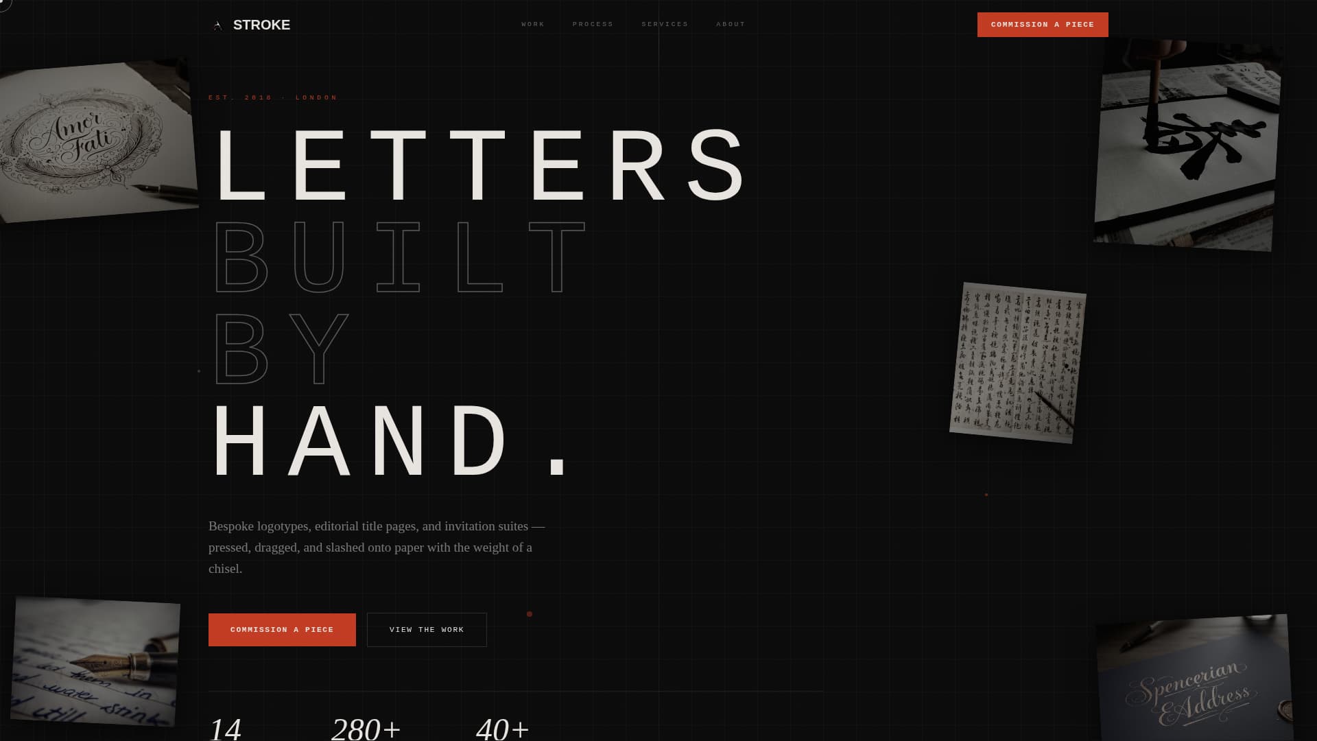 Stroke - Bold Calligrapher Landing Page Template