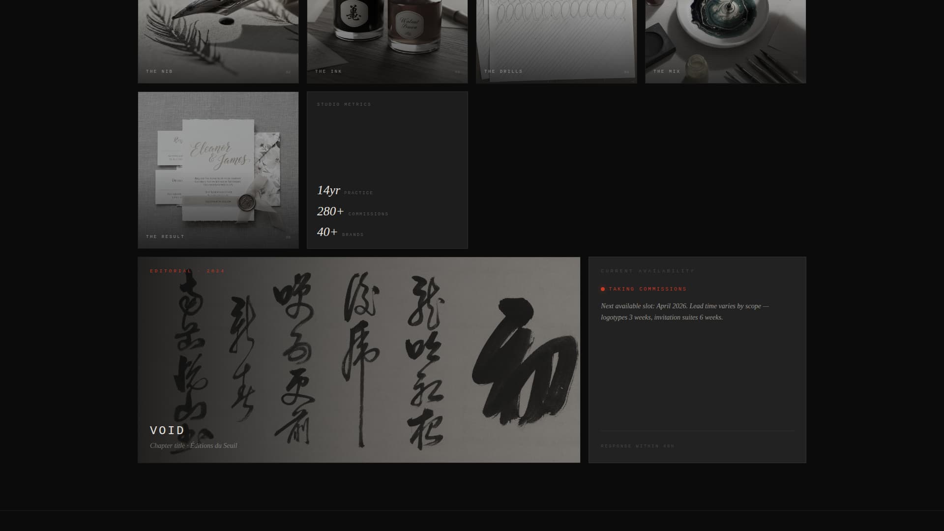 Stroke - Bold Calligrapher Landing Page Template