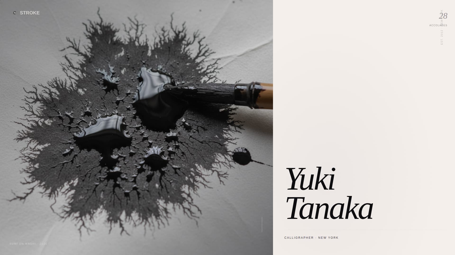 Stroke - Elegant Calligrapher Landing Page Template