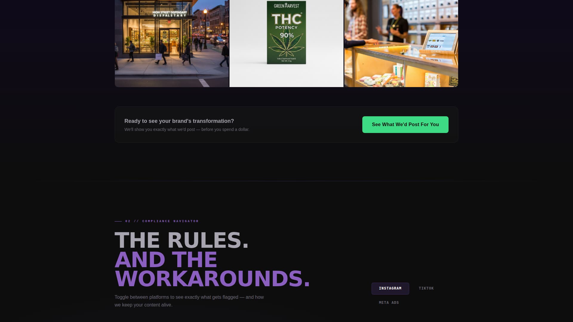 Elevate - Undeletable Cannabis Landing Page Template