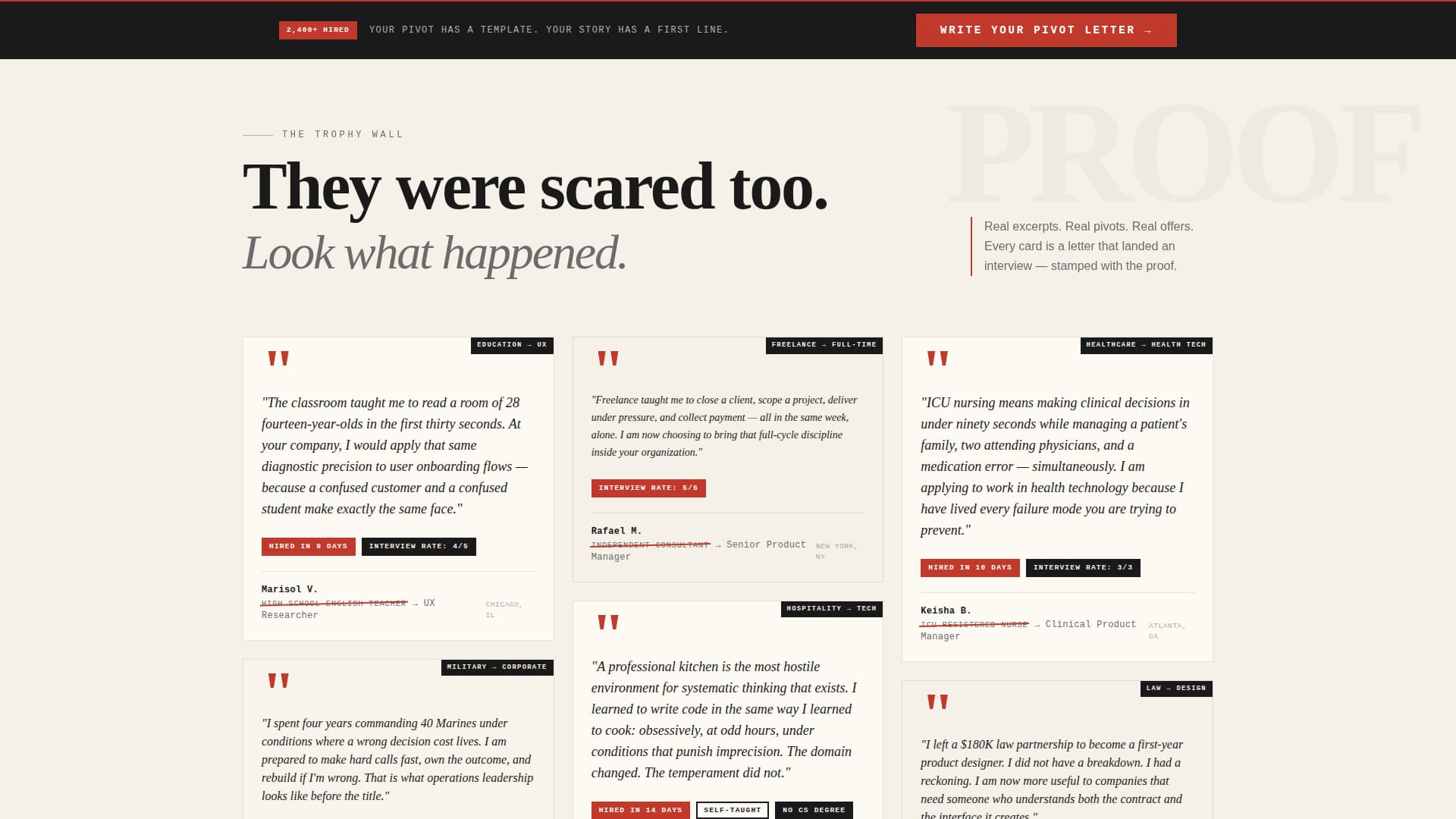 Pivot - Bold Careerchanger Landing Page Template