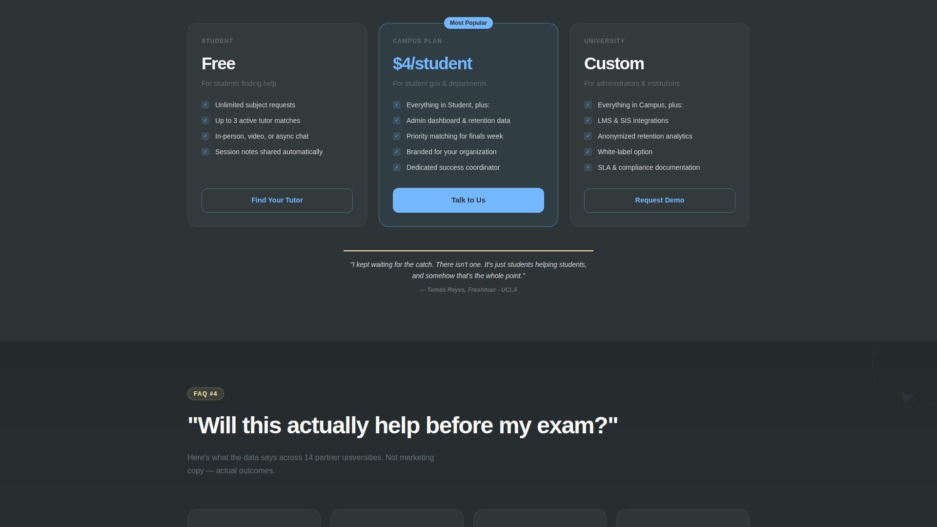 Tutoring & Coaching Center FAQ Website Template