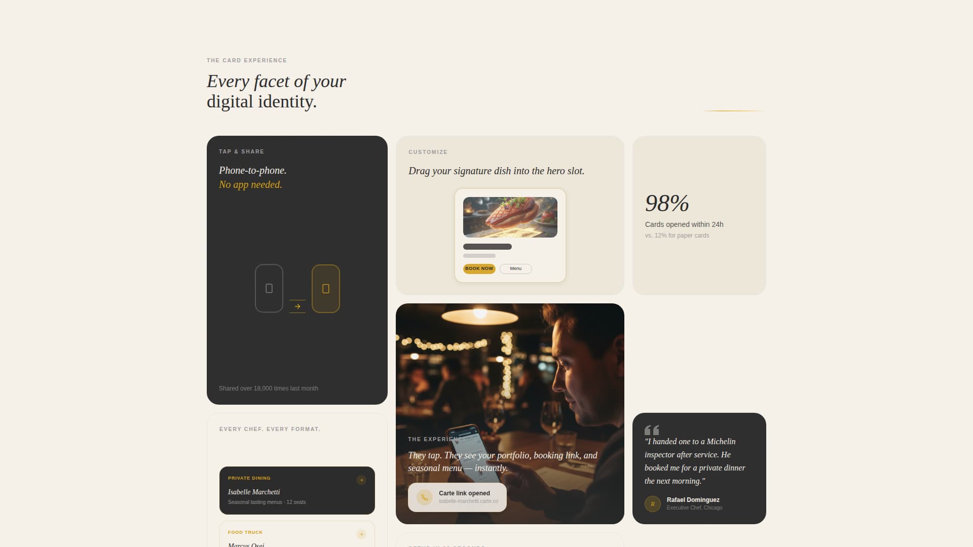 Chef Profile Booking Website Template