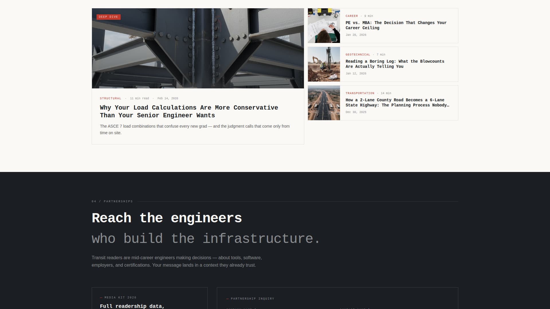 Civil Engineer Profile Careers Website Template