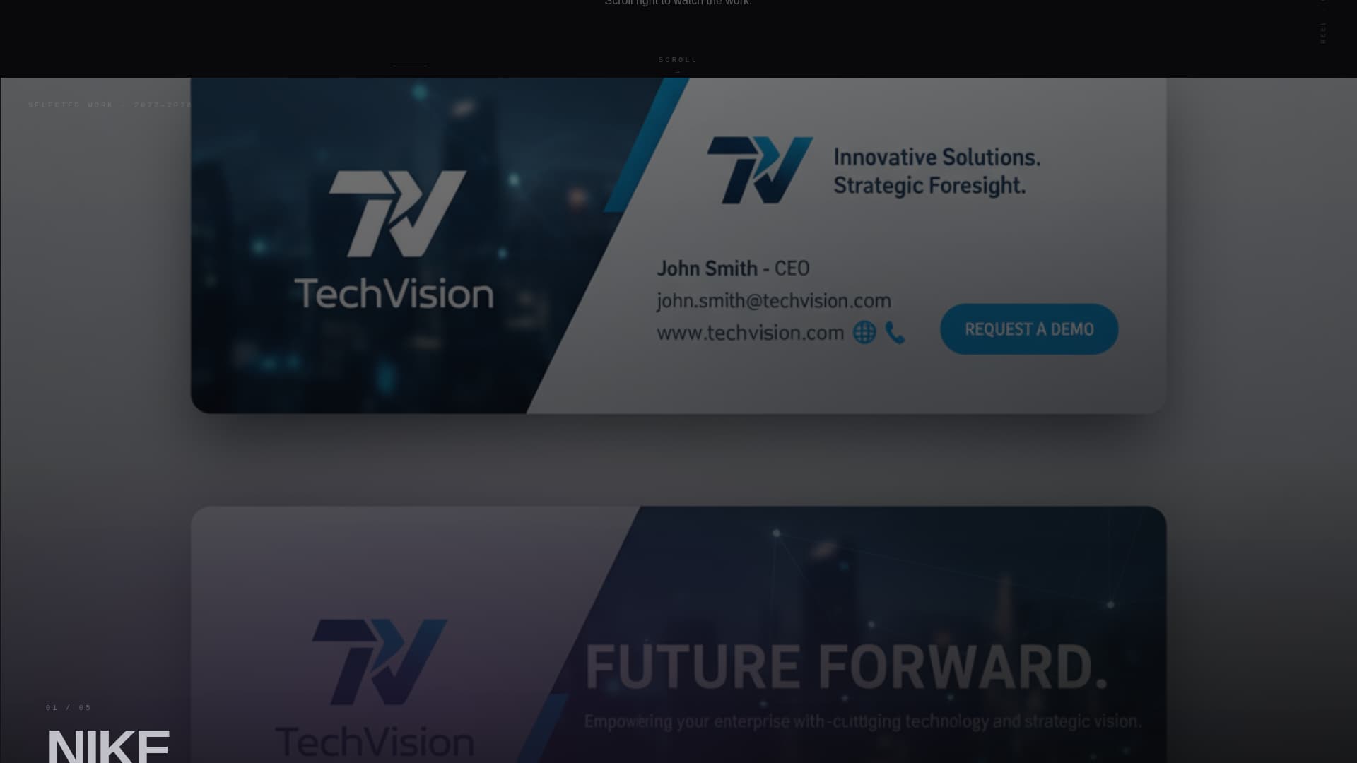 Videography & Film Portfolio Directory Website Template