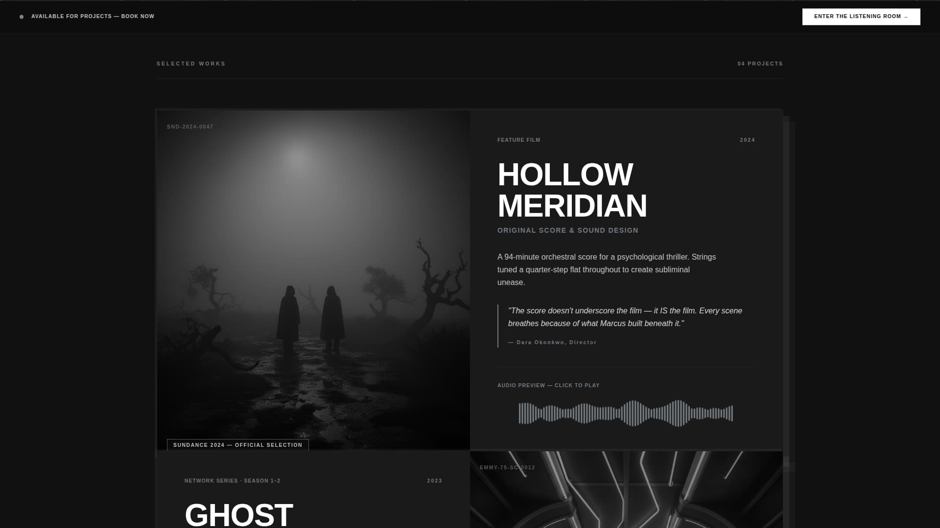 Music & Audio Portfolio Portfolio Website Template