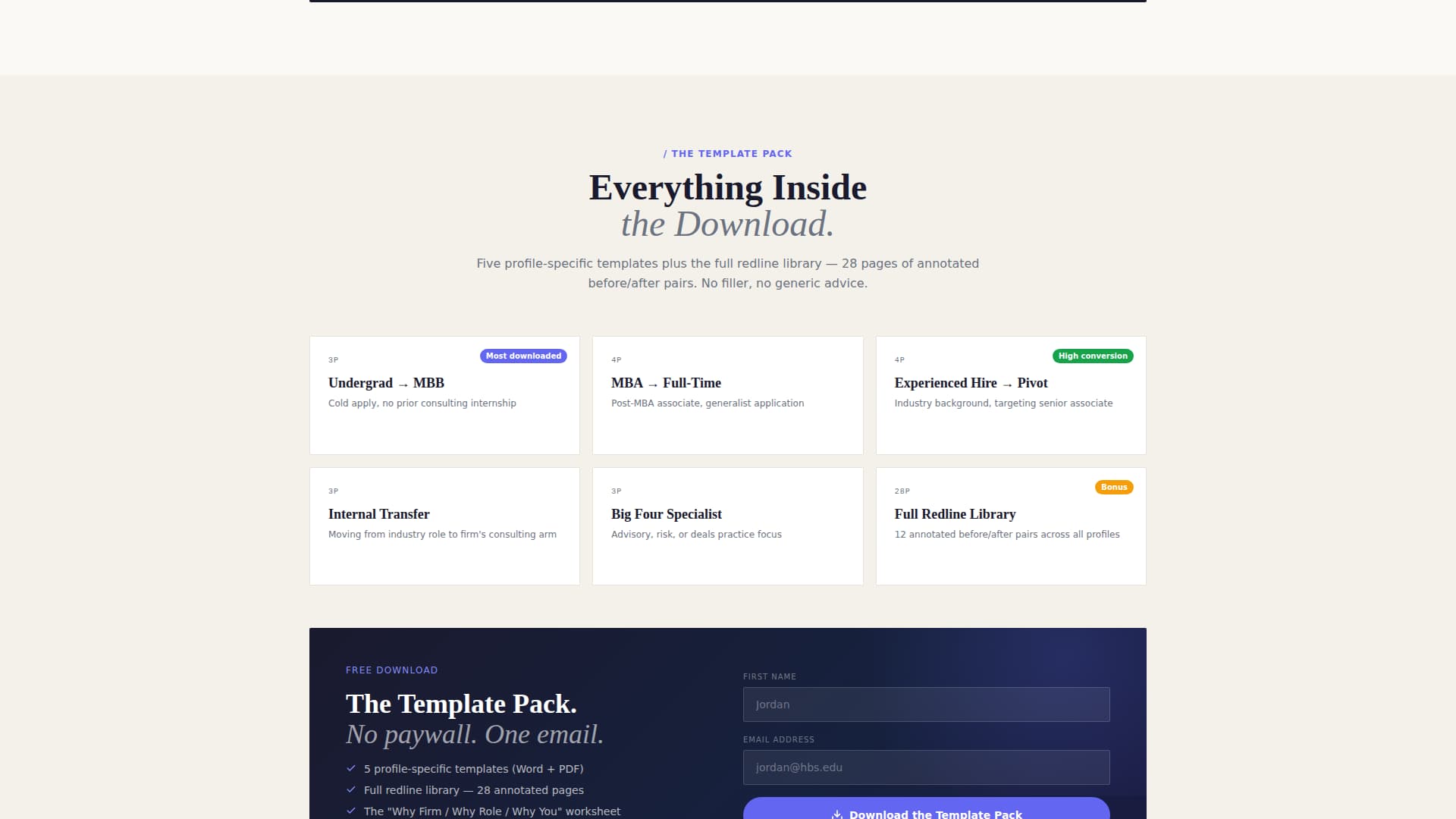 Consultant Career Advanced Portfolio Website Template
