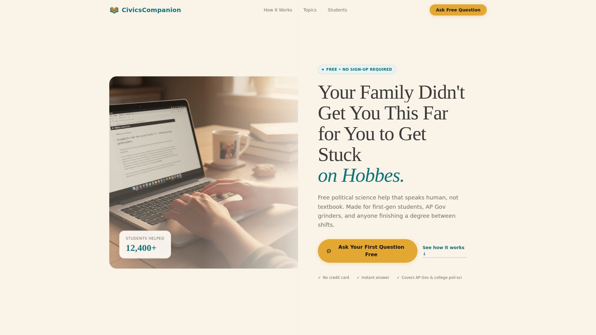 Civics - Empowering Politicalscience Landing Page Template