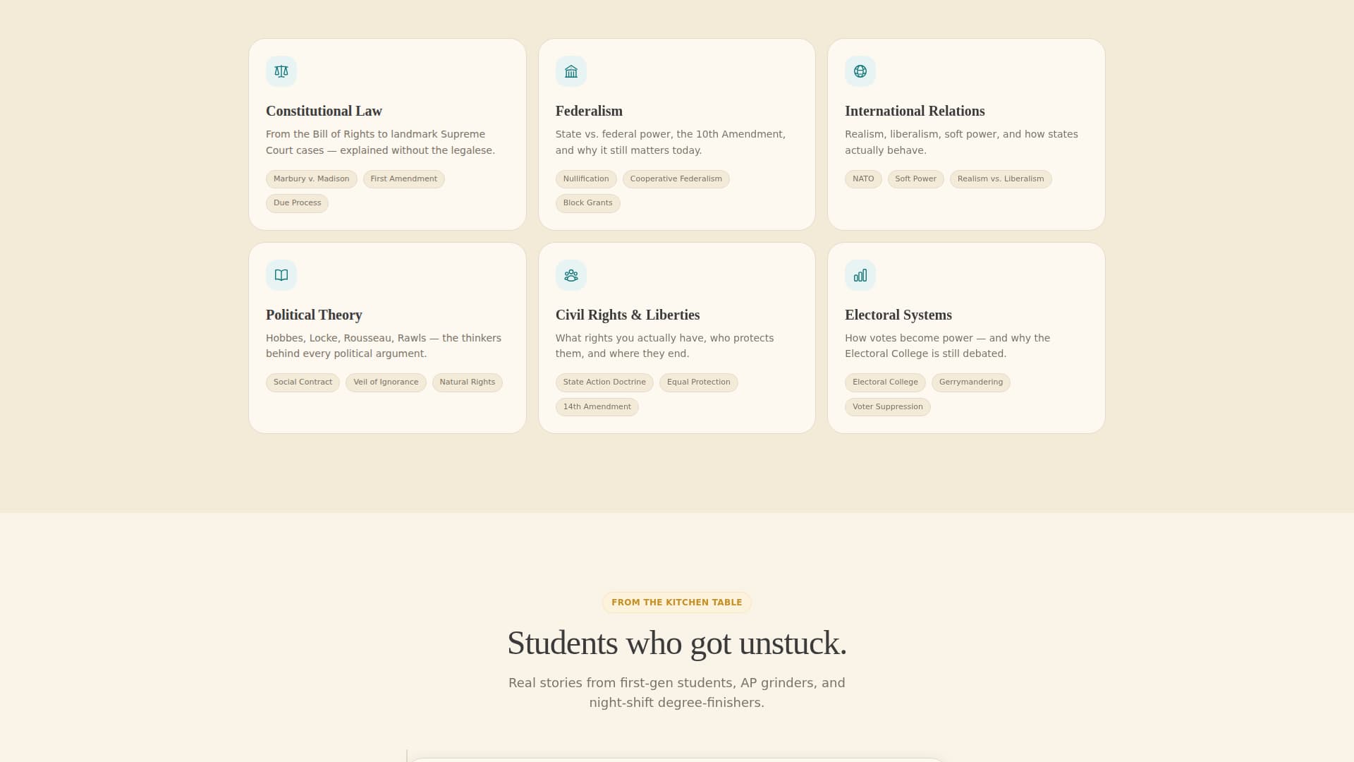 Civics - Empowering Politicalscience Landing Page Template