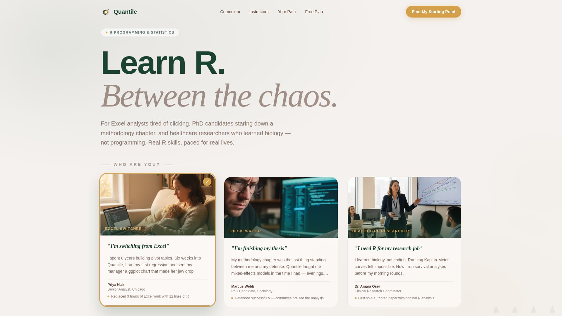 Quantile - Trusted R Programming Landing Page Template