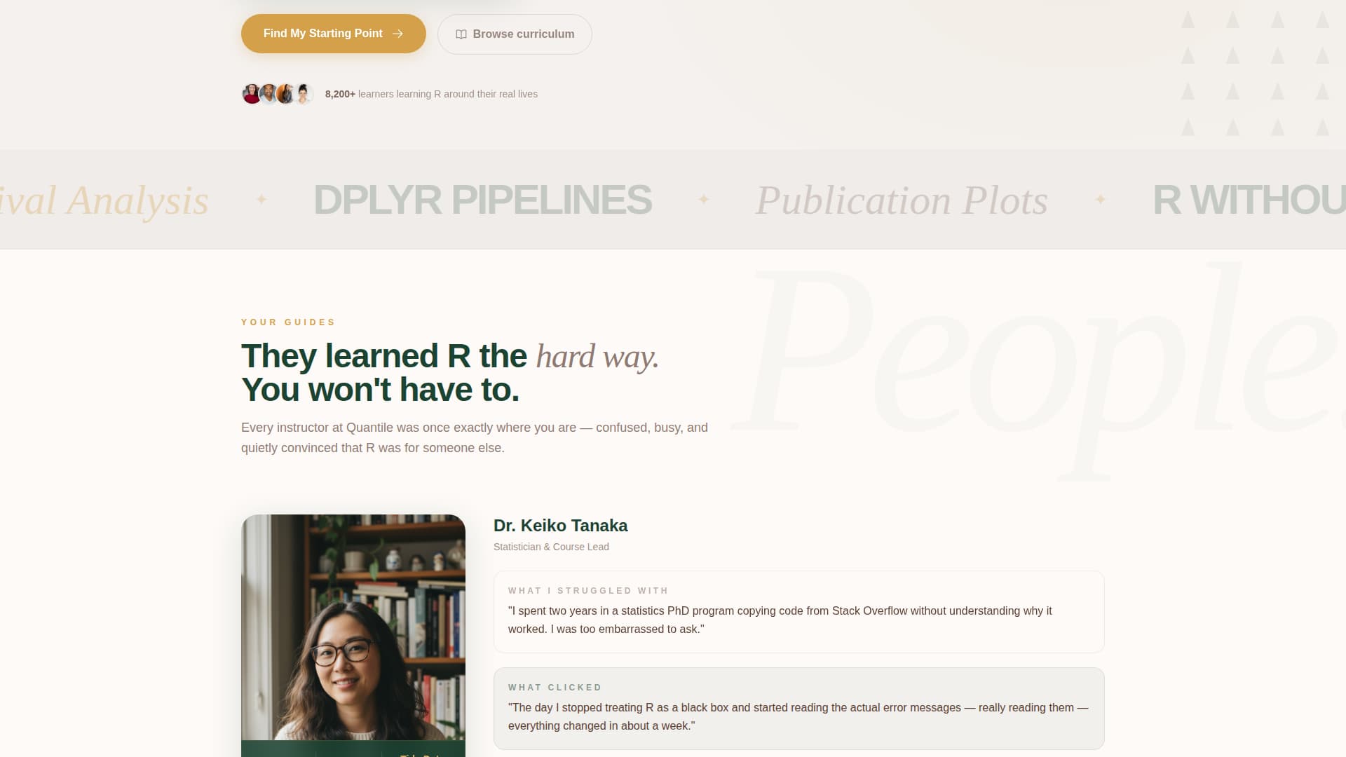 Quantile - Trusted R Programming Landing Page Template