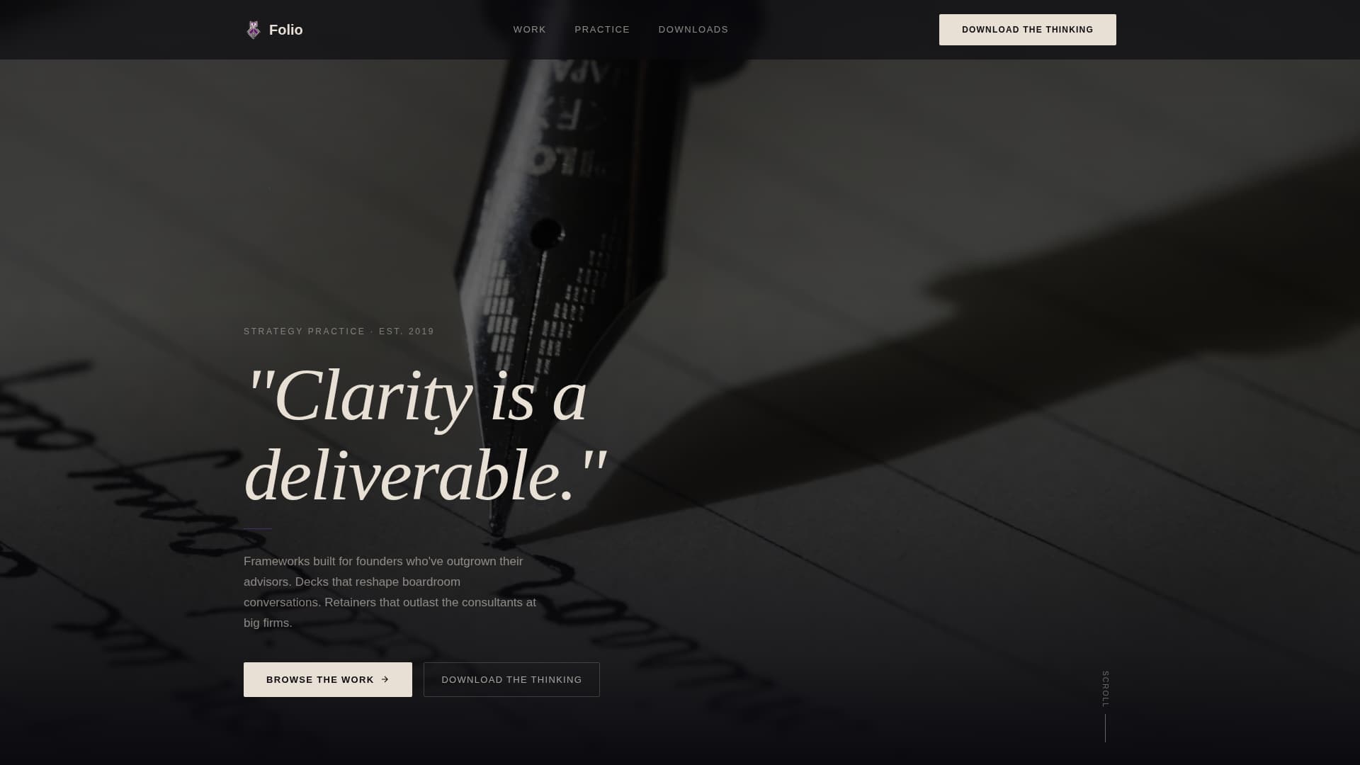 Consultant Career Portfolio Website Template