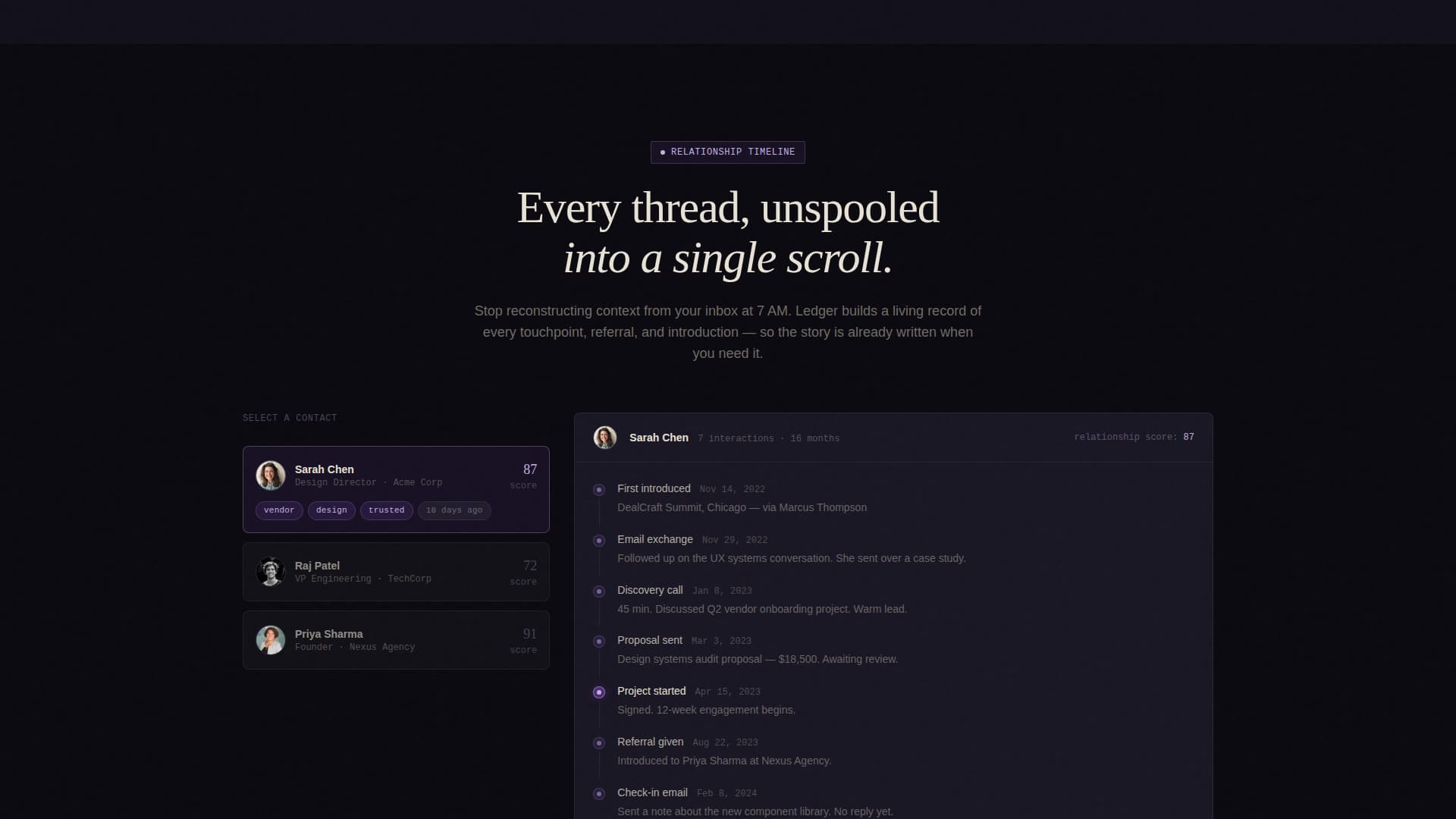 Personal CRM & Network Professional Website Template