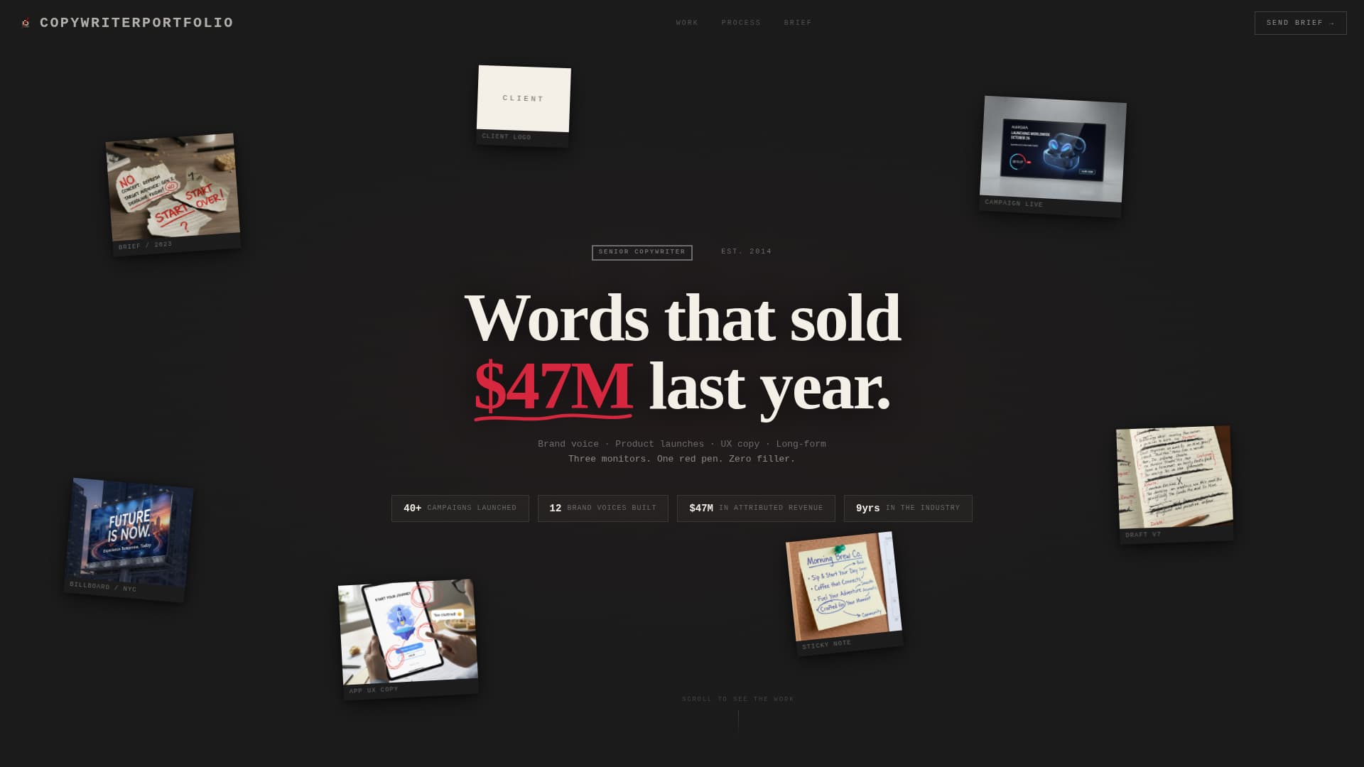 Copywriter Portfolio Careers Website Template