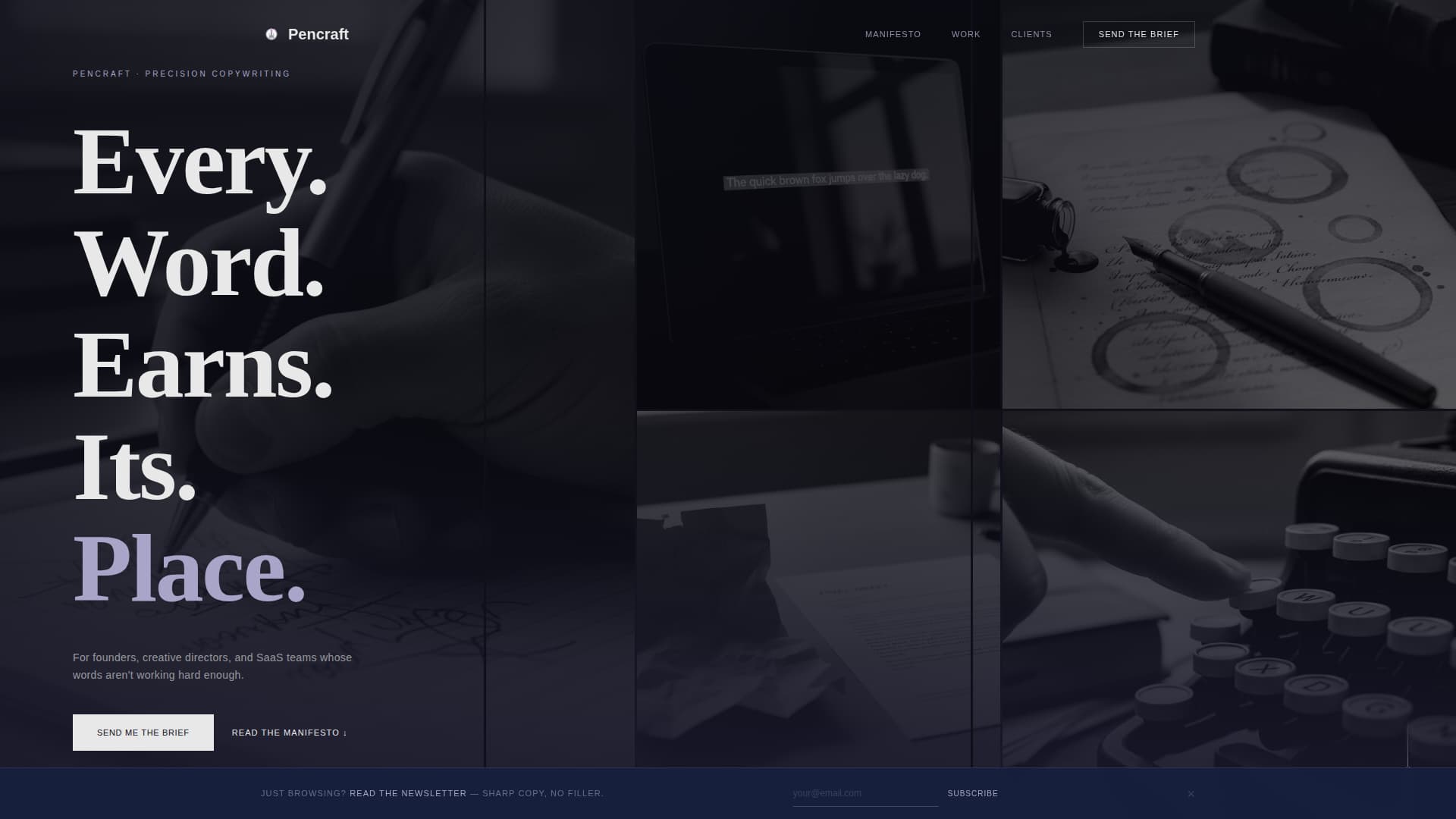 Copywriter Portfolio Professional Website Template