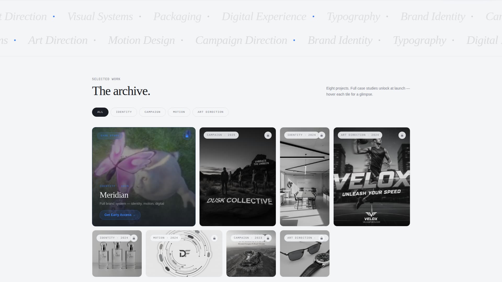 Creative Director Portfolio Specialist Pre-Launch Website Template