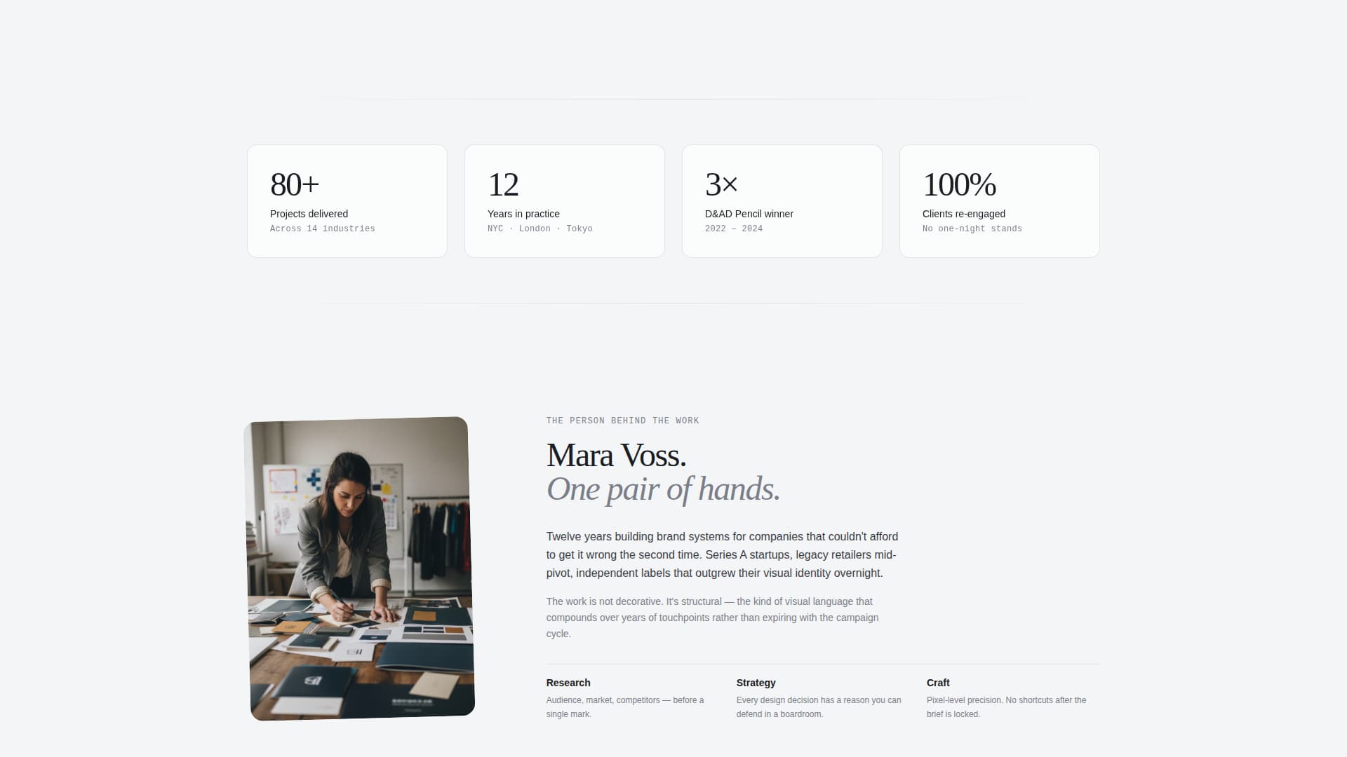 Creative Director Portfolio Specialist Pre-Launch Website Template