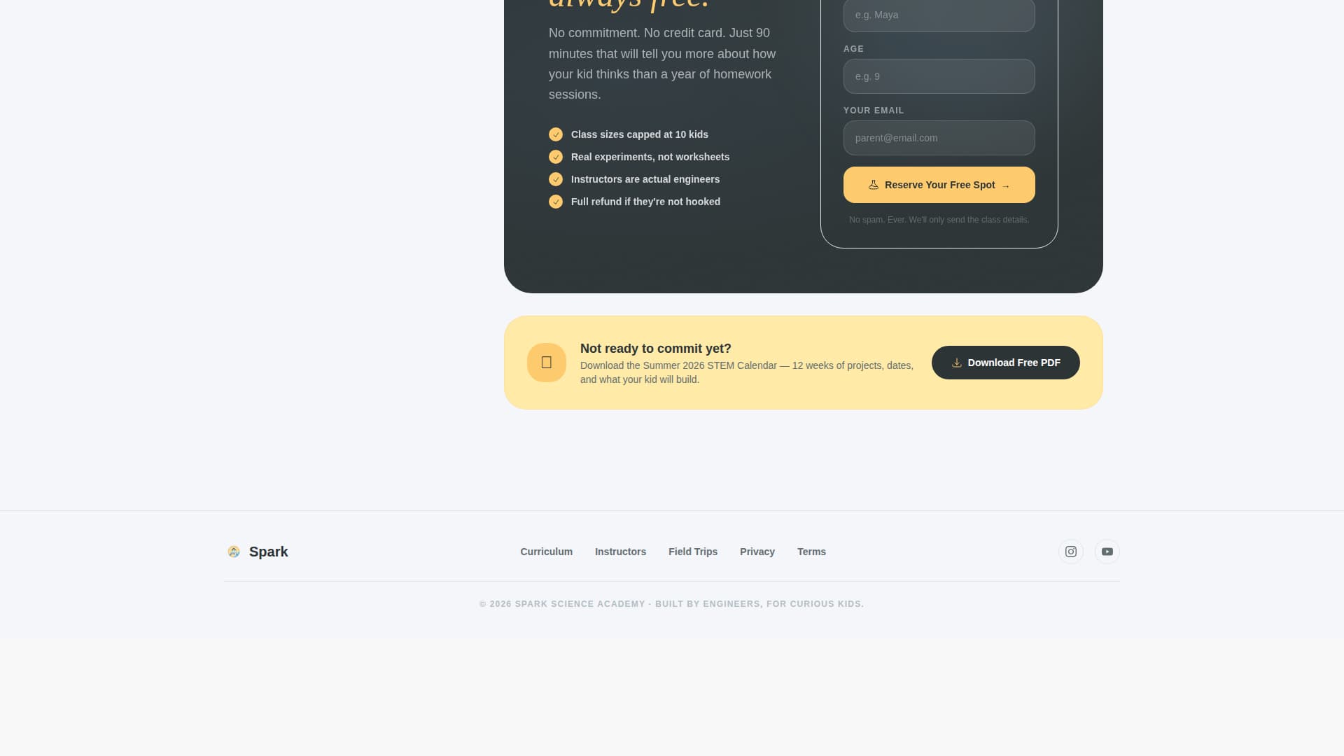 School (K-12) Specialist Booking Website Template