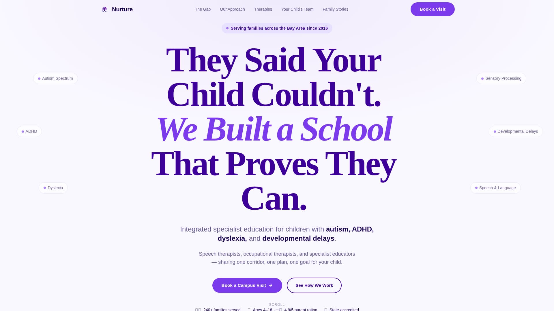 Special Education & Learning Center Booking Website Template