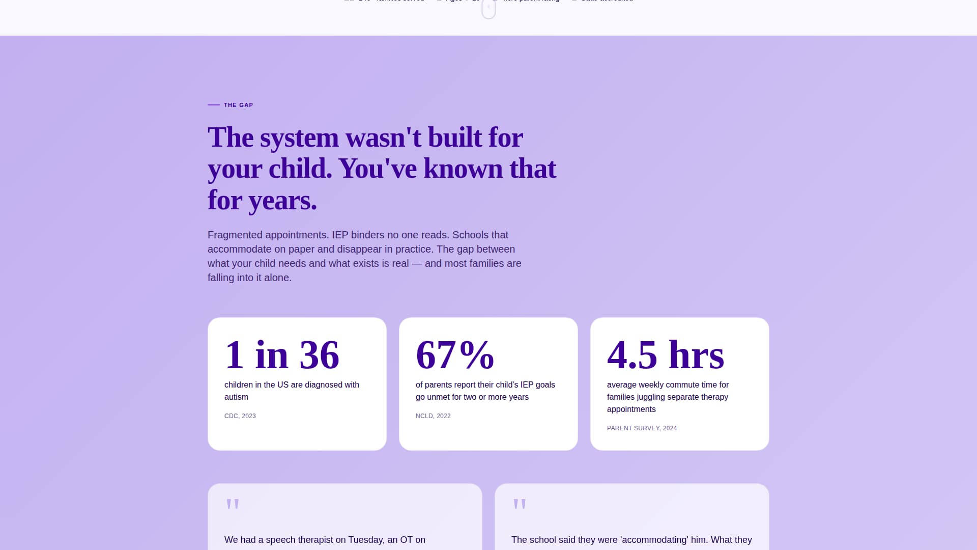 Special Education & Learning Center Booking Website Template