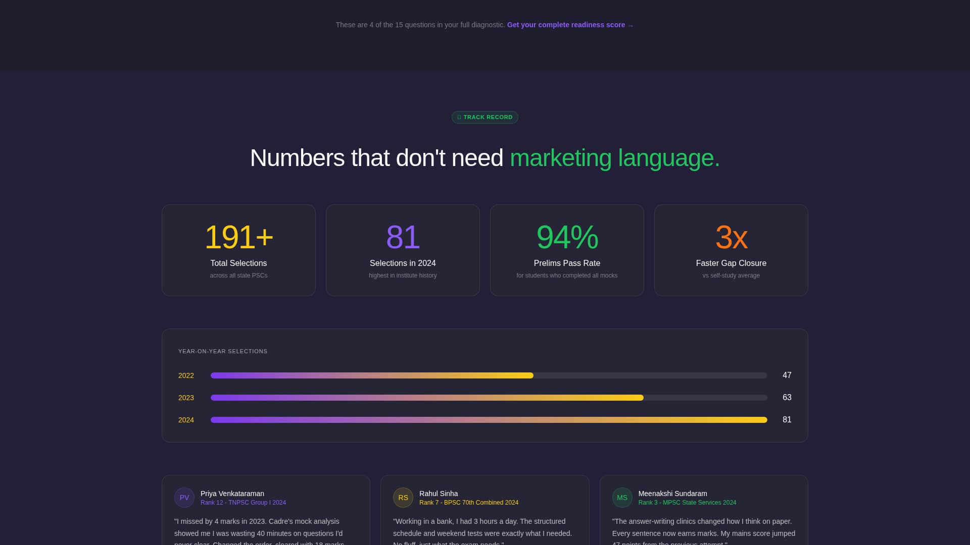 Cadre - Elite PSC Landing Page Template