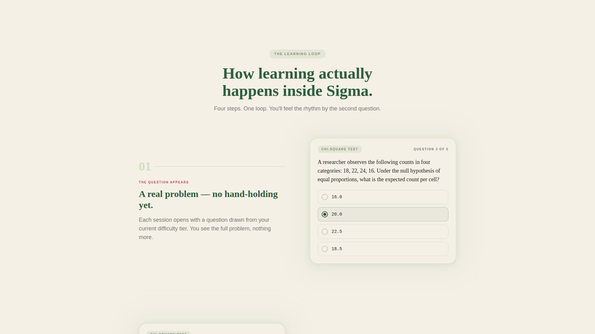Sigma - Calming Statistics Landing Page Template