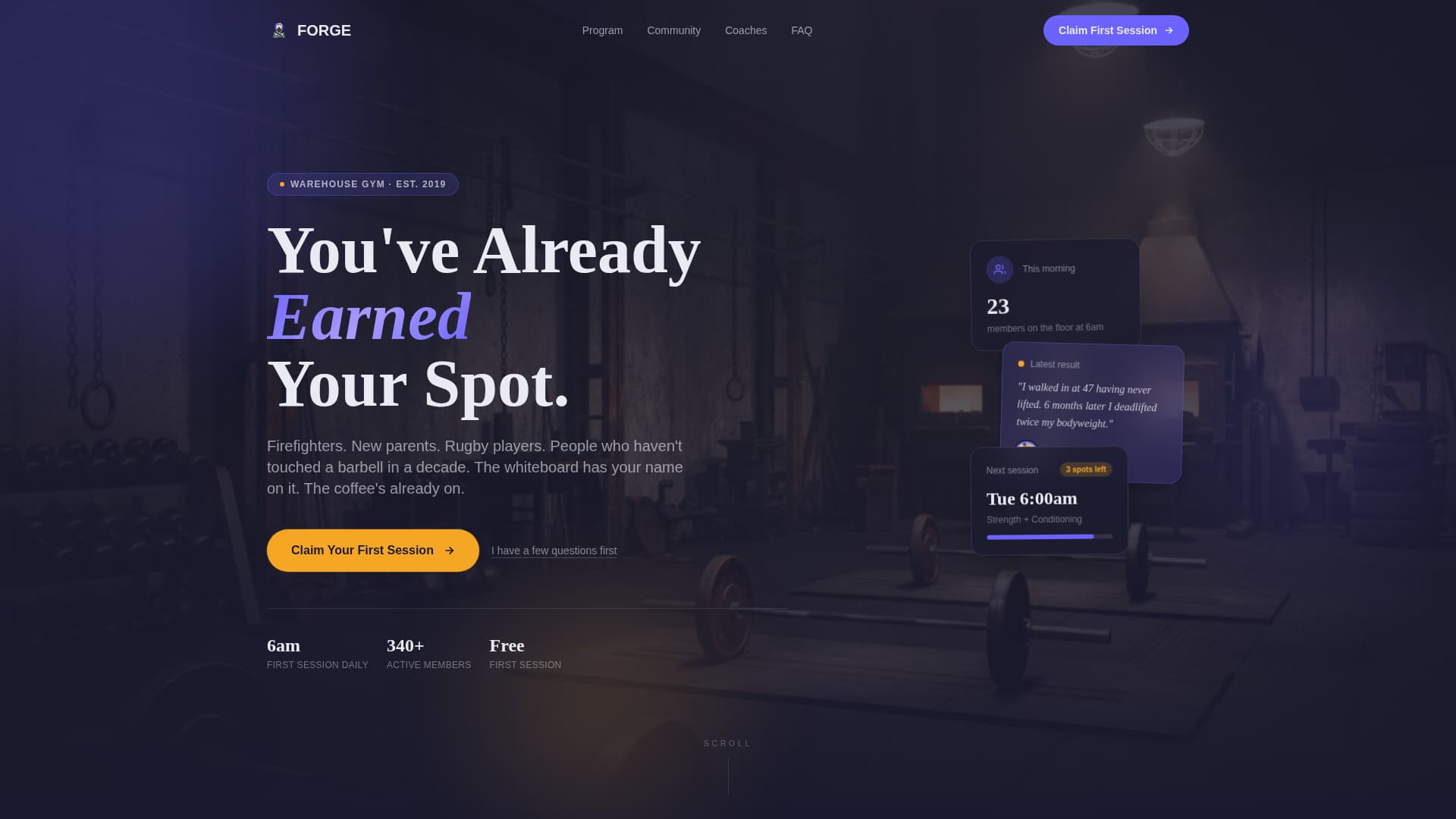 Forge - Powerful Strengthconditioning Landing Page Template