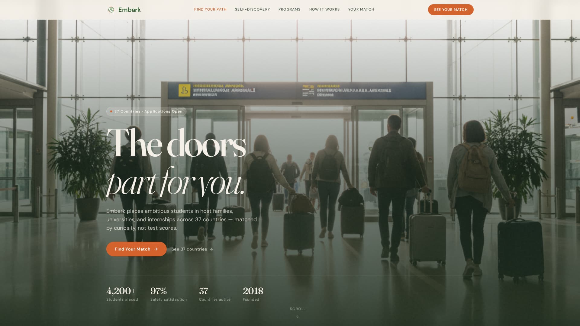 Embark - Precision Exchange Landing Page Template
