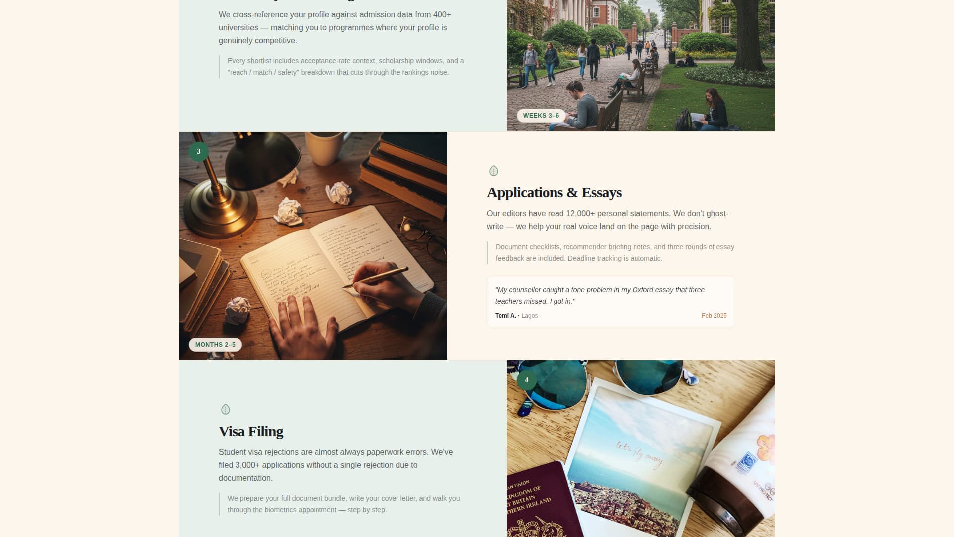 Compass - Guided Studyabroad Landing Page Template