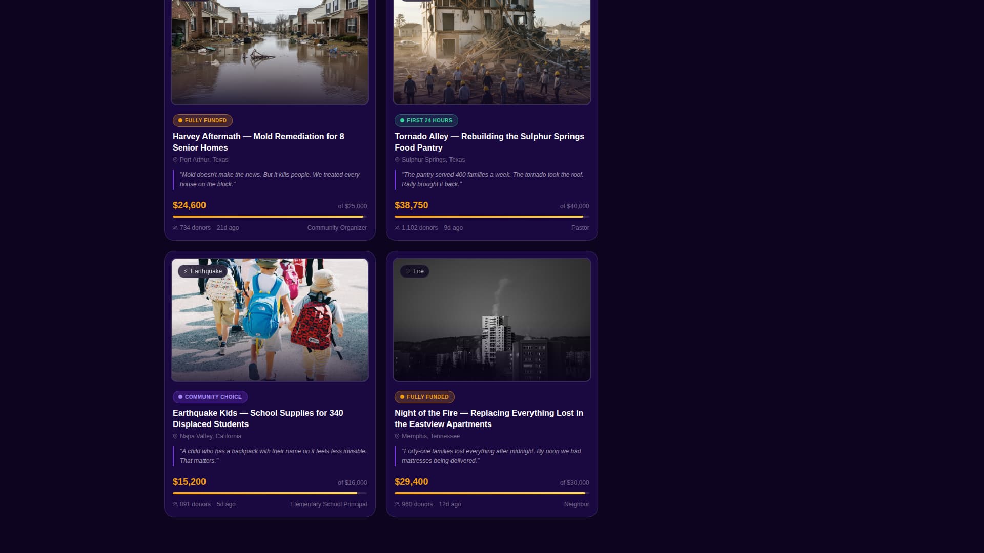 Charity & Fundraiser Profile Professional Website Template
