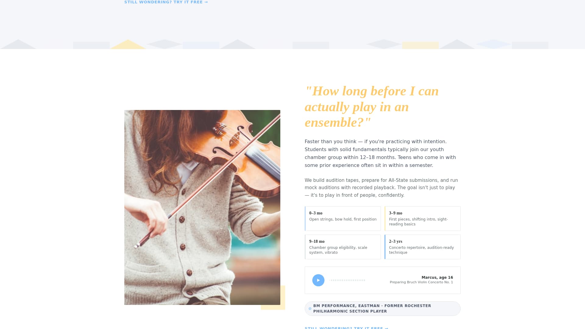 Music & Performing Arts School Specialist Booking Website Template